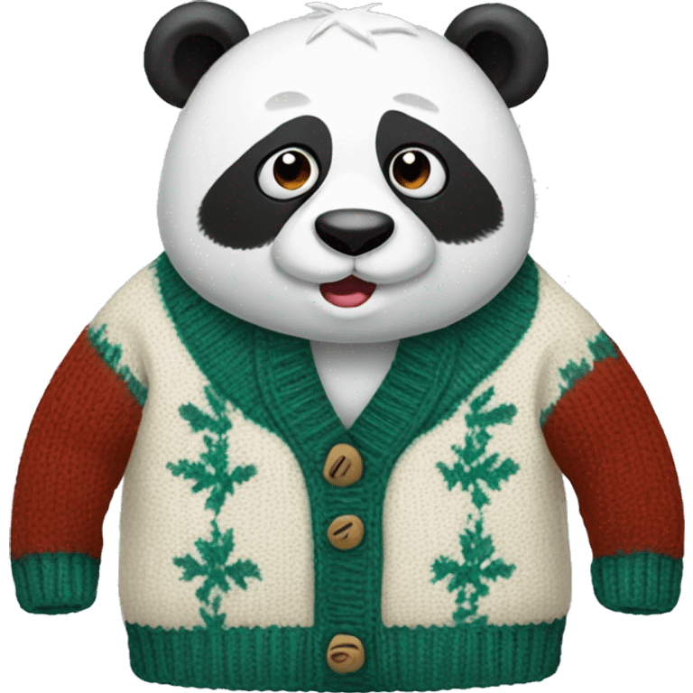 panda wearing sweater emoji