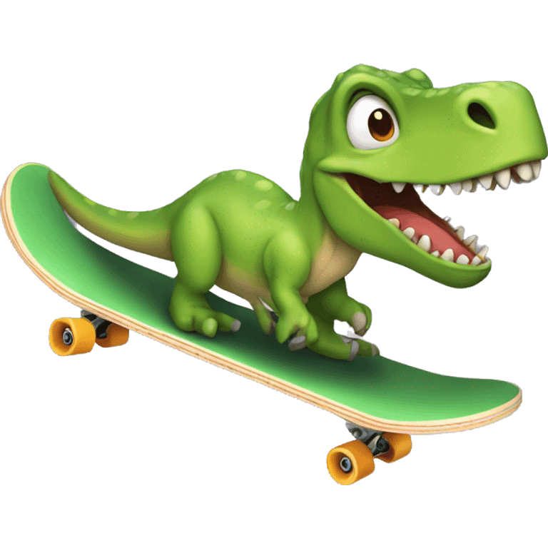 Skateboard dinosaur  emoji