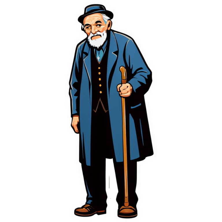 Old man with a cane emoji