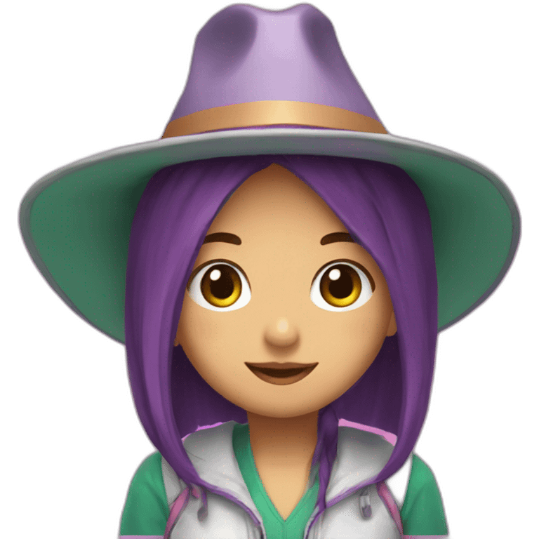 Hazme un emoji de una niña con un sombrero de sapo para mi canal de twitch emoji