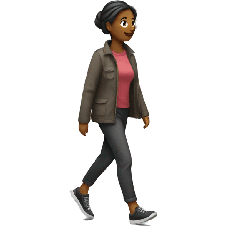 walking woman emoji