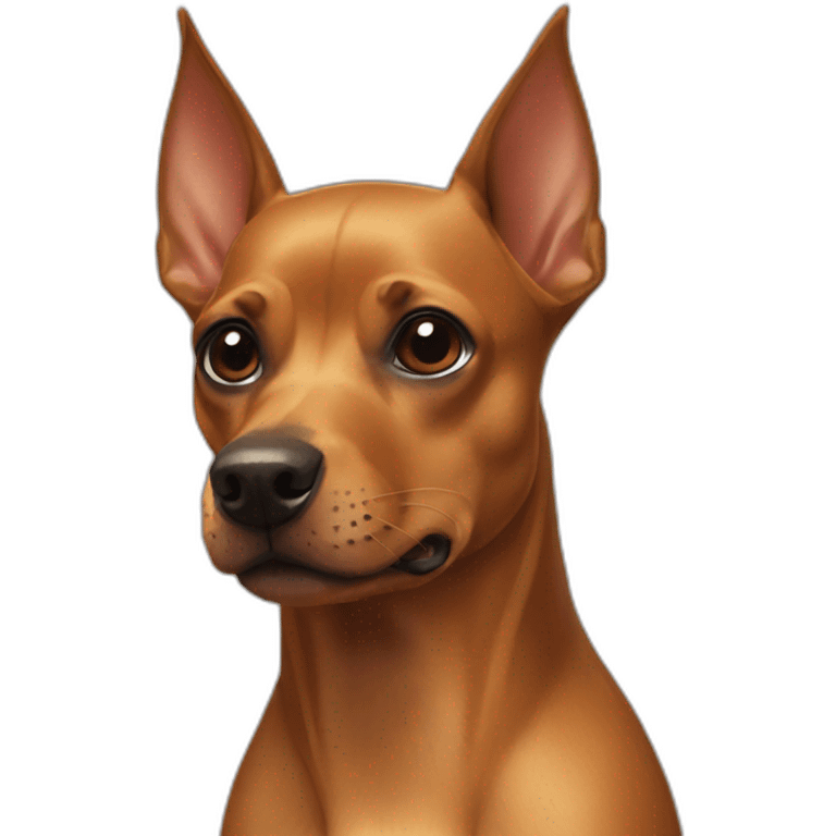 caramel-color-pinscher-dog-using-batman-mask emoji