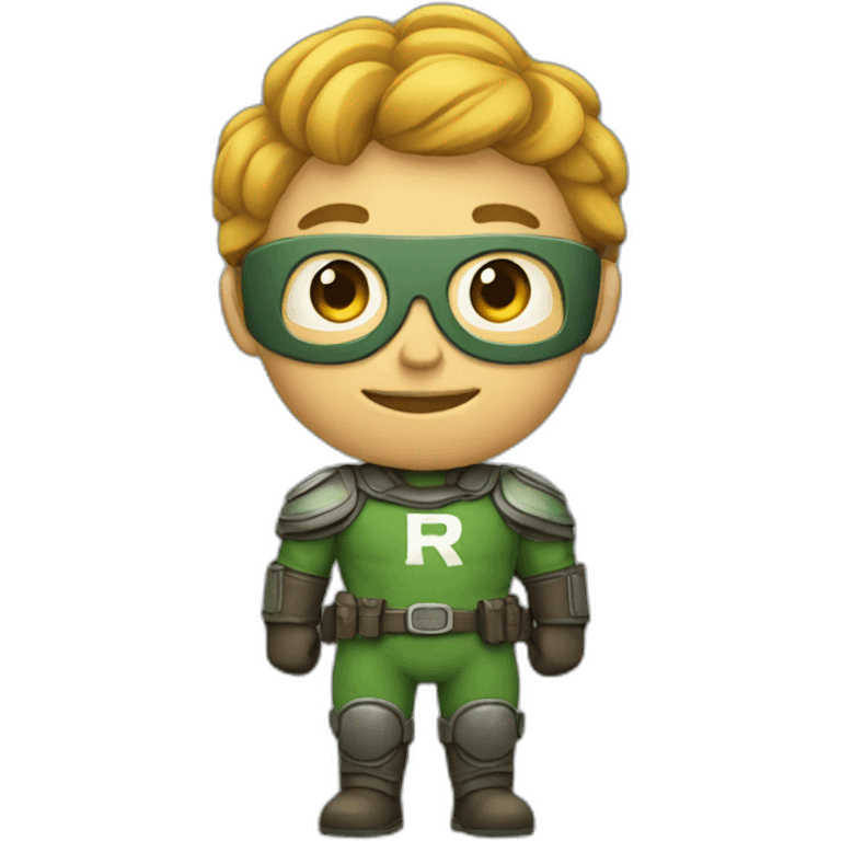 HERO WITH LETTER R emoji