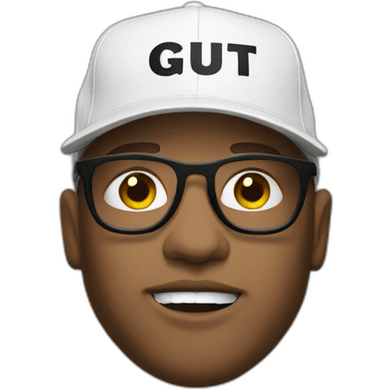 streetwear, with 'GUT' written on the cap emoji