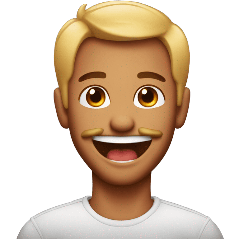 happy boy with facial hair devil style emoji