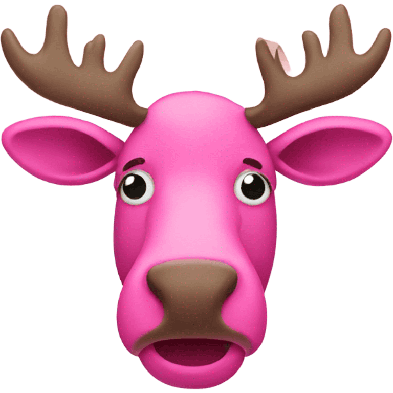 Pink moose emoji