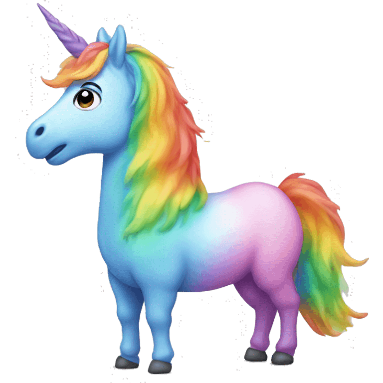 unicorn farting rainbow emoji