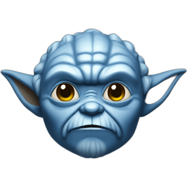 Blue yoda emoji