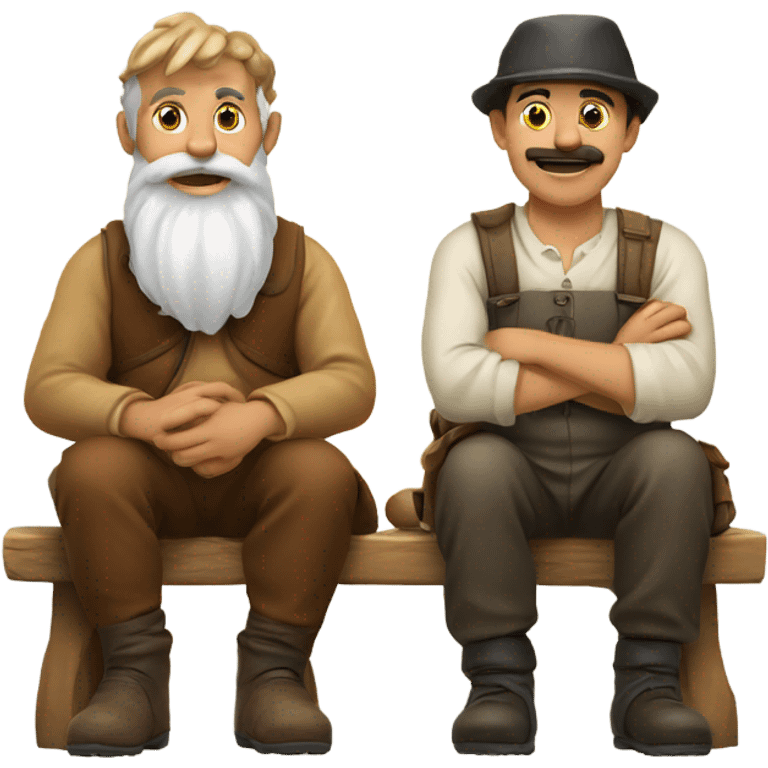 two shepherds, a Swiss and a German, are sitting next to each other emoji