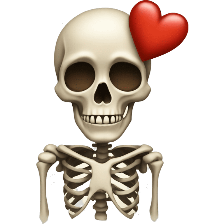 Skeleton with heart  emoji