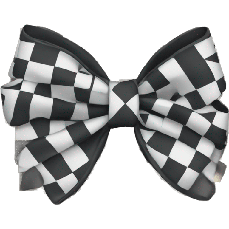 checkered bow emoji