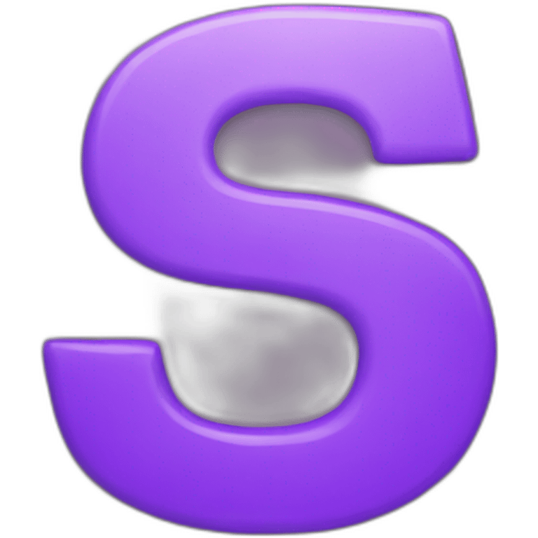 Purple-letter-S emoji