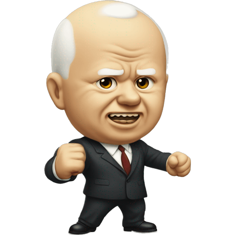 Khrushchev threatens with his fist emoji