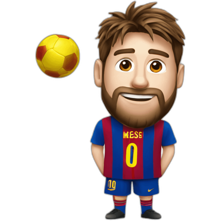 Messi avec un bollon d’or emoji