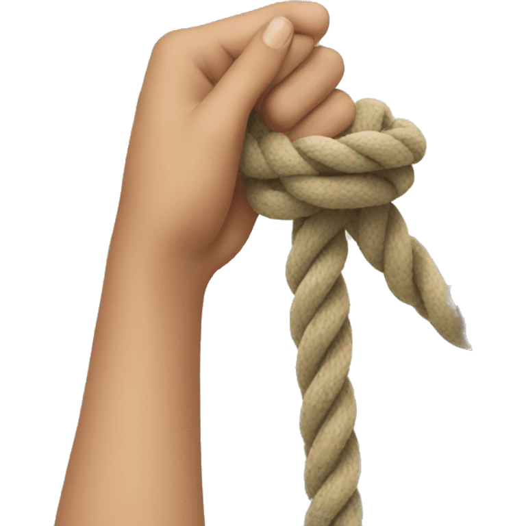 hands holding a rope emoji