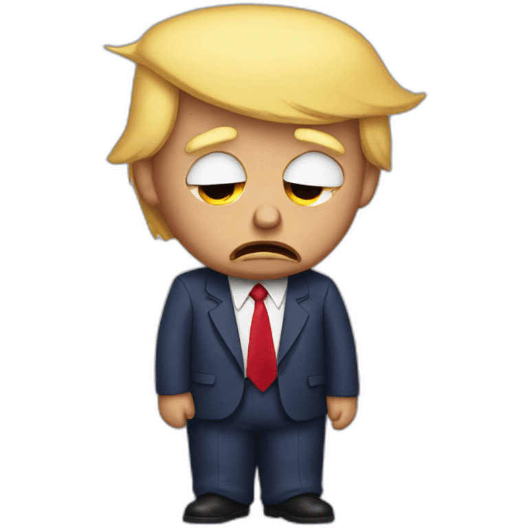 donald trump crying with tears emoji