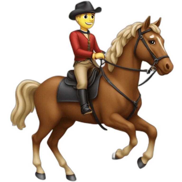 Homme galope sur cheval emoji