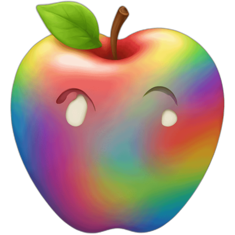 rainbow colors apple emoji