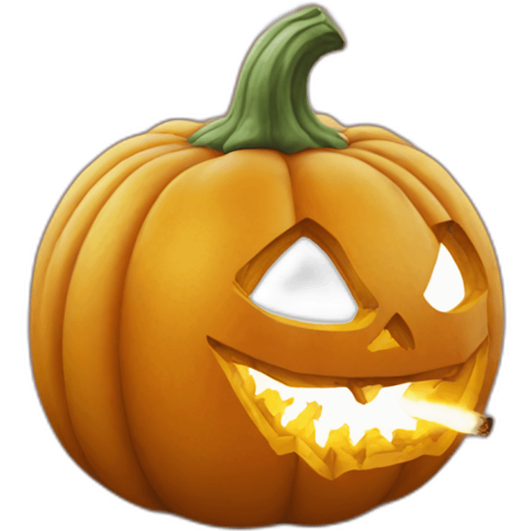 pumpkin smoking emoji