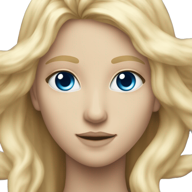 nordic pleiadian with long blonde hair and blue eyes emoji