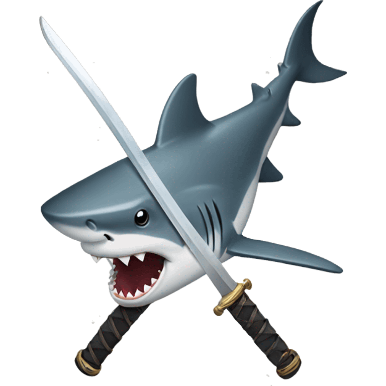 Shark with katana  emoji