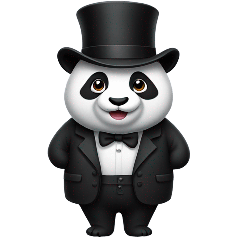 Panda in a top hat emoji