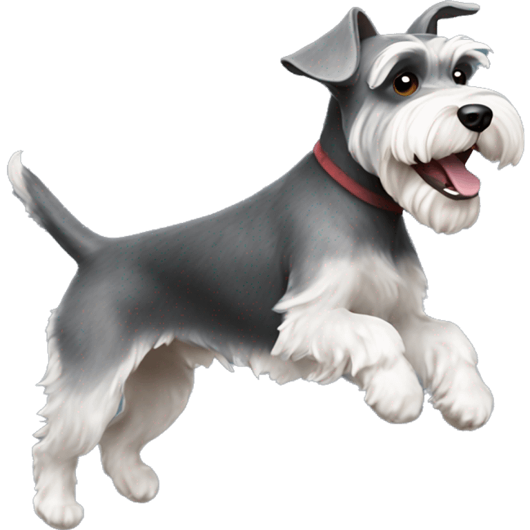 Schnauzer jumping emoji