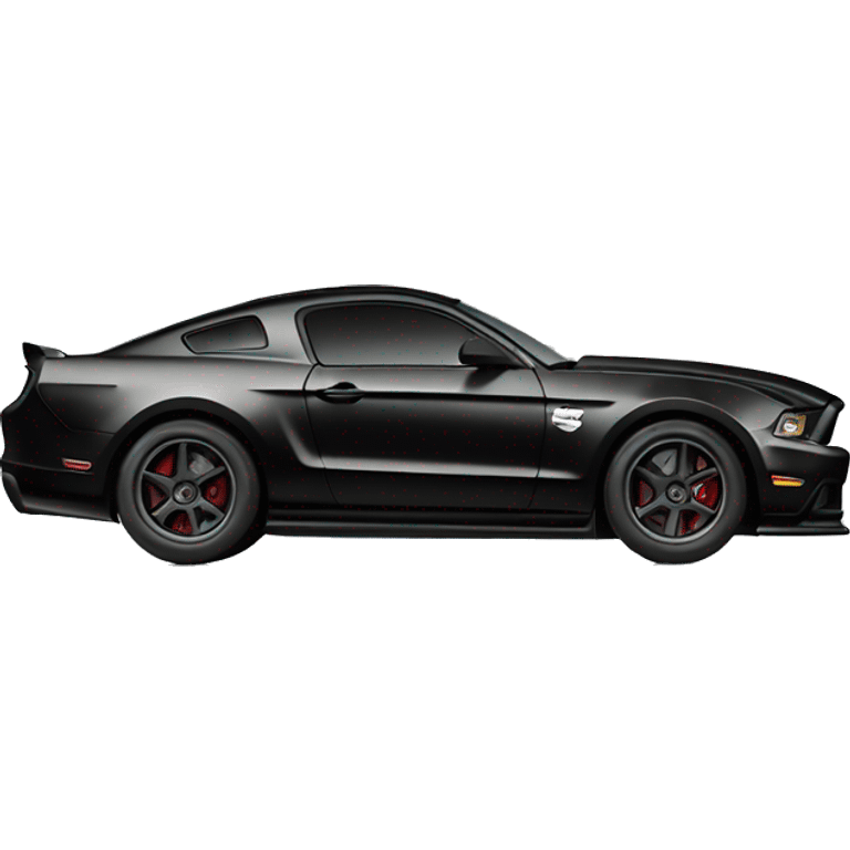 Black 2013 ford mustang race car emoji