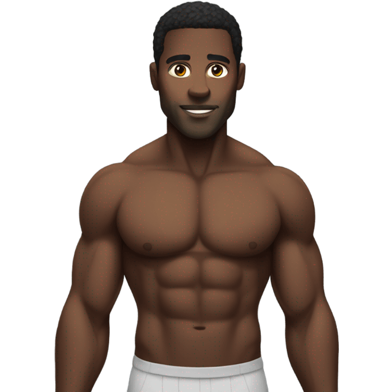 Buff black guy emoji