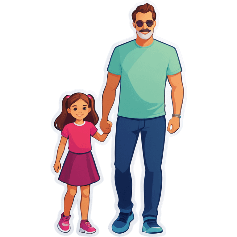 Father and daughters  emoji