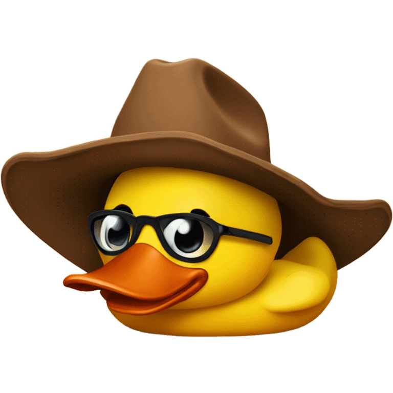 Rubber duck with cowboy hat emoji