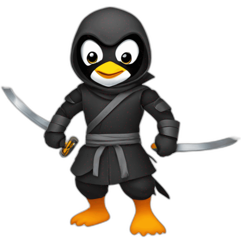 Penguin ninja emoji