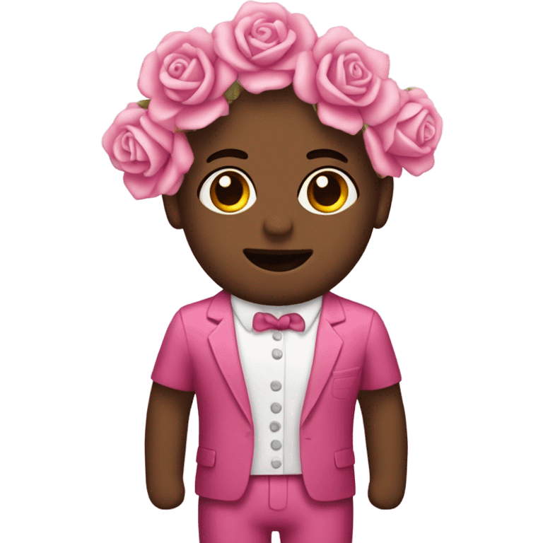 Traje de baño con flores rosas emoji