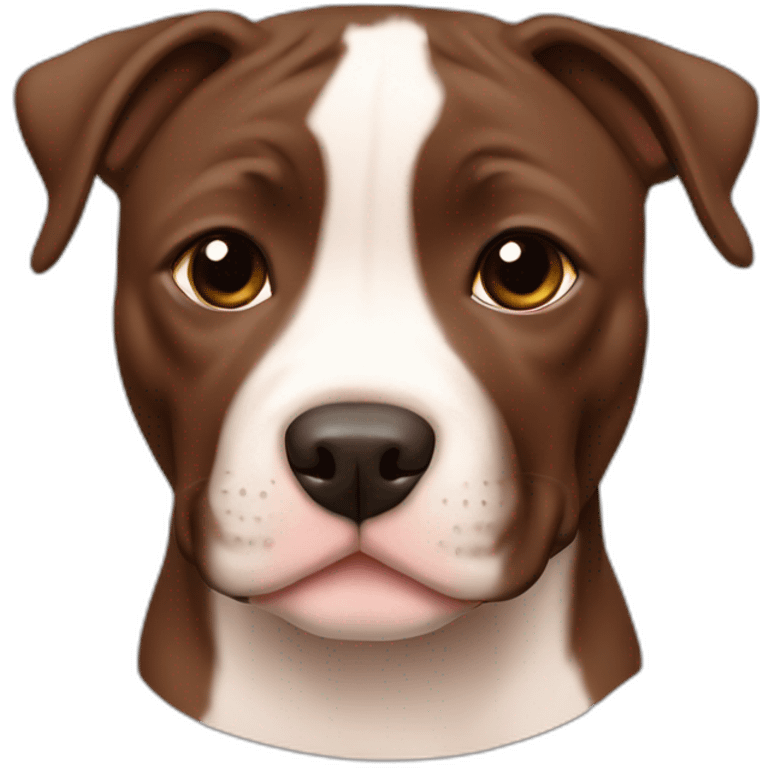 All brown Staffordshire bull terrier puppy emoji