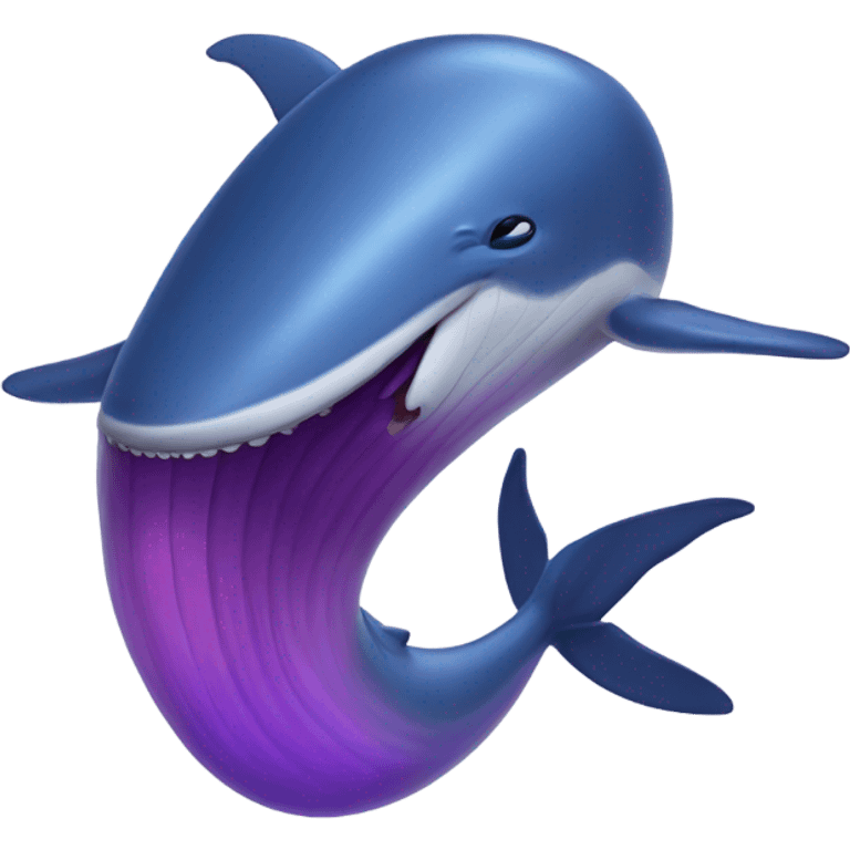 Blue whale purple, open mouth emoji