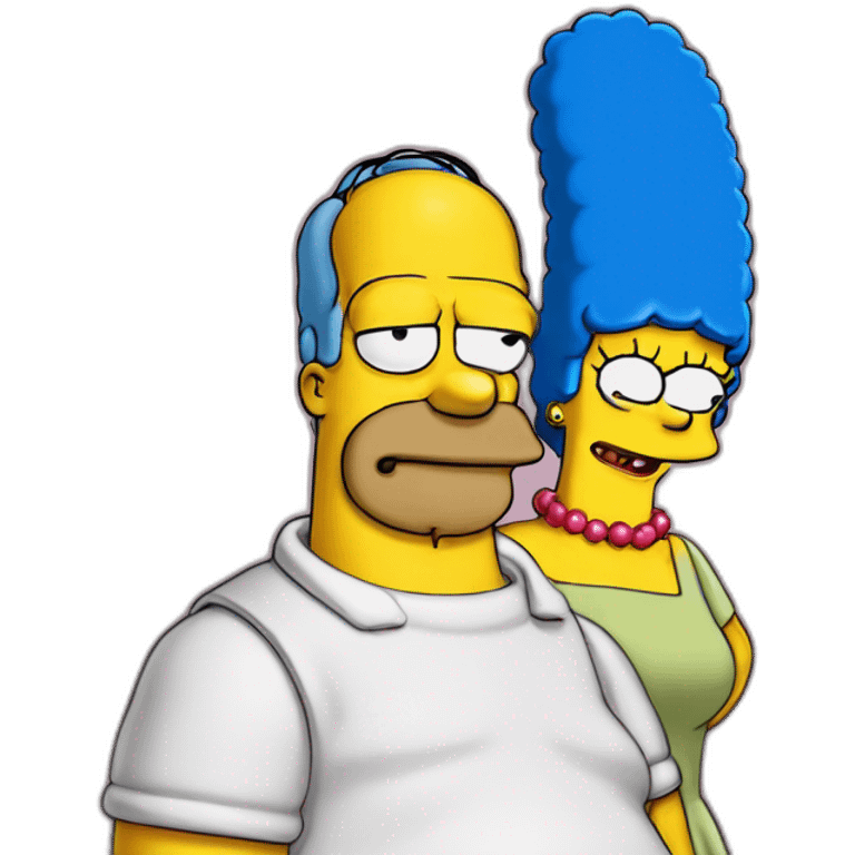 Homer simpsons and marge emoji