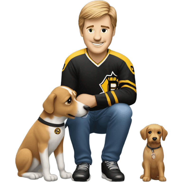 Bobby Orr petting a dog emoji