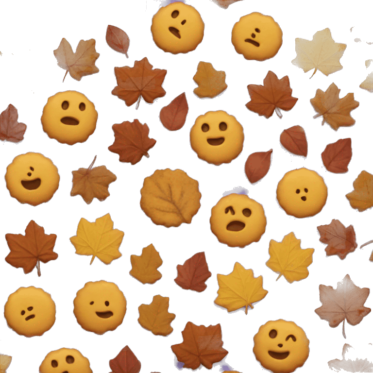 Autumn cookie emoji