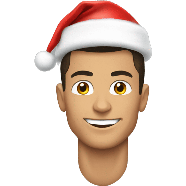 cristiano ronaldo with santa hat emoji