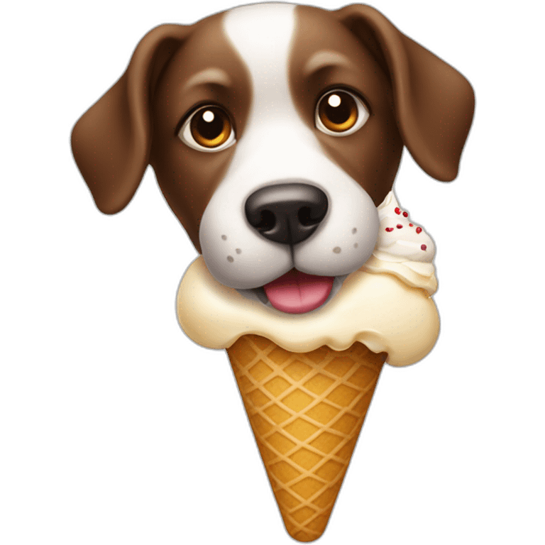 dog-eating-icecream emoji