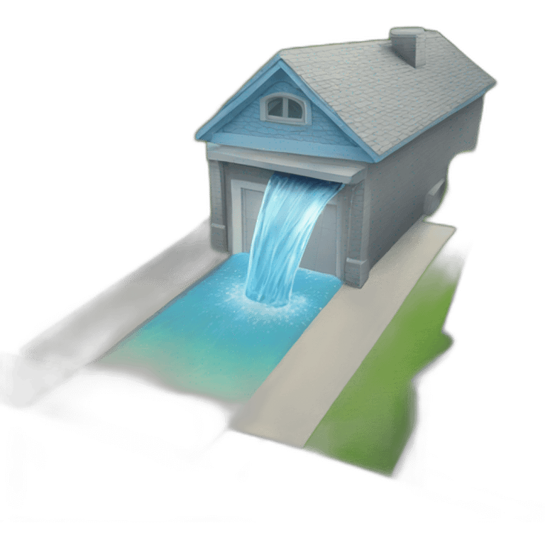 water going into the house emoji