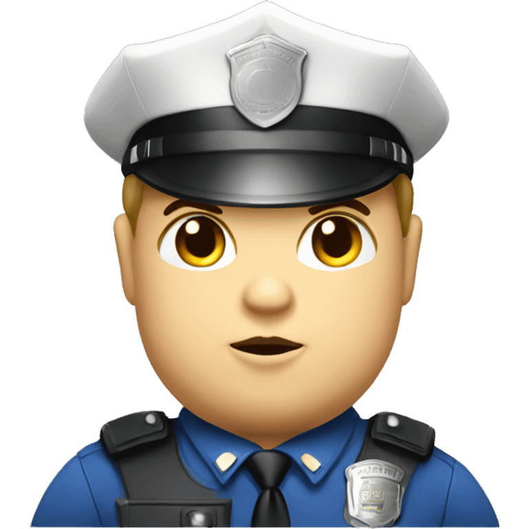 very tubby police officer eating emoji