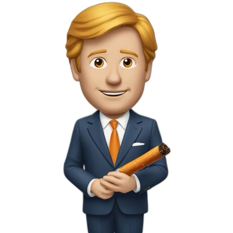 koning willem alexander met sigaret emoji