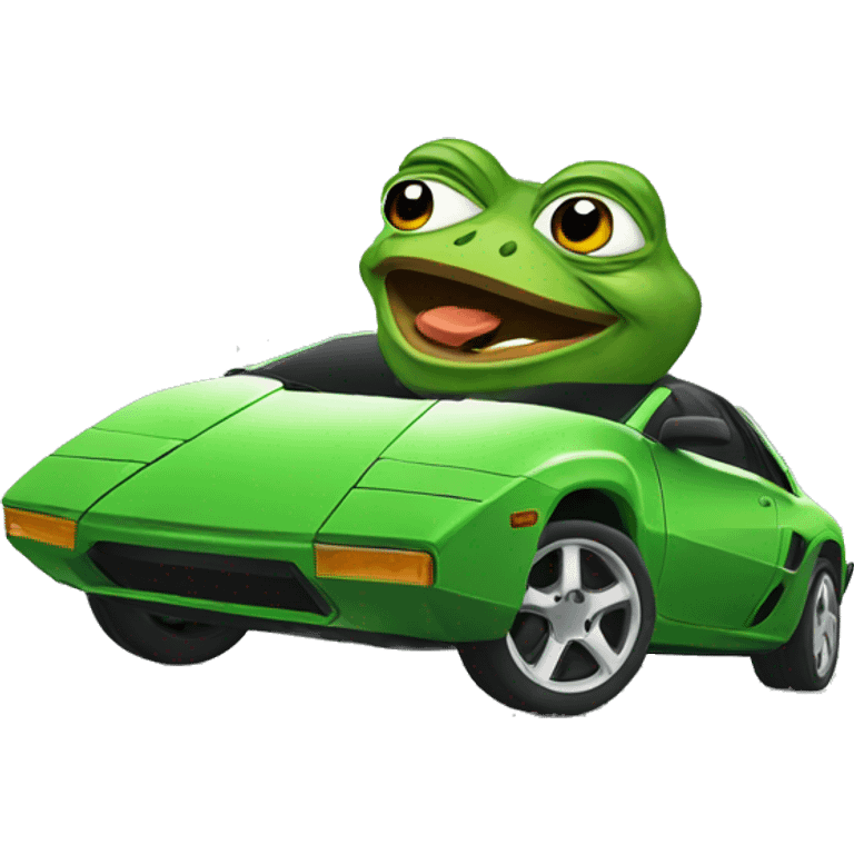 pepe in lambo emoji