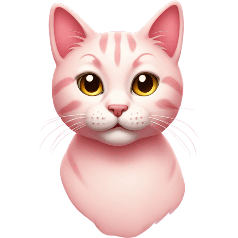 Smirking cat pink emoji