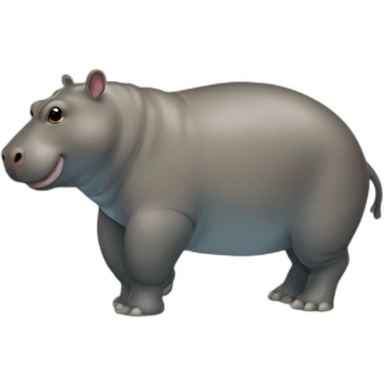 Un hippopotame sur une patte emoji