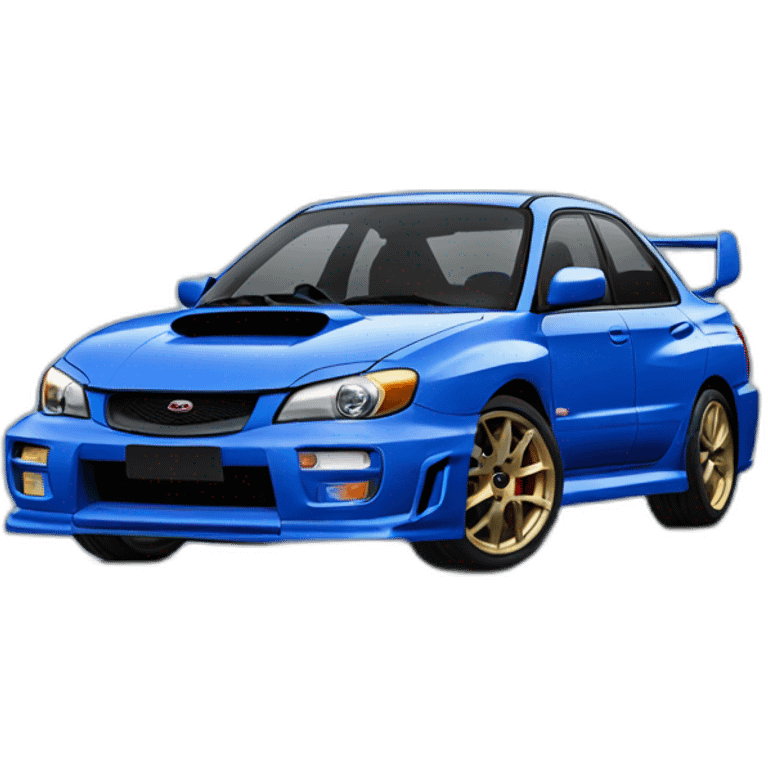 Blue 2000 Subaru WRX STI emoji