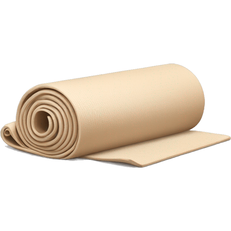 beige half rolled out yoga mat emoji