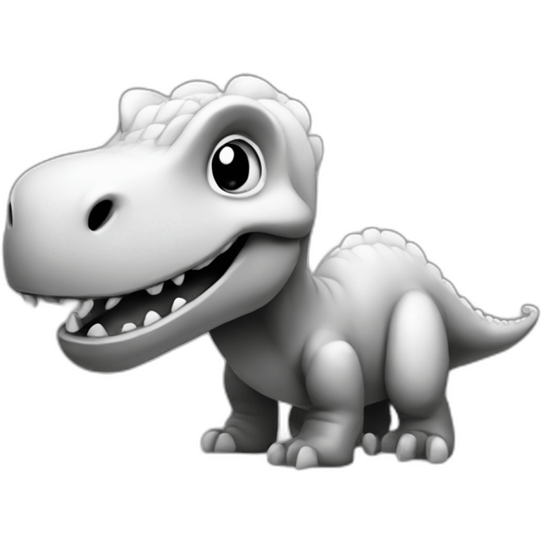 Black and white dino emoji