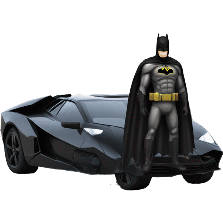 Batman on top of lambo  emoji